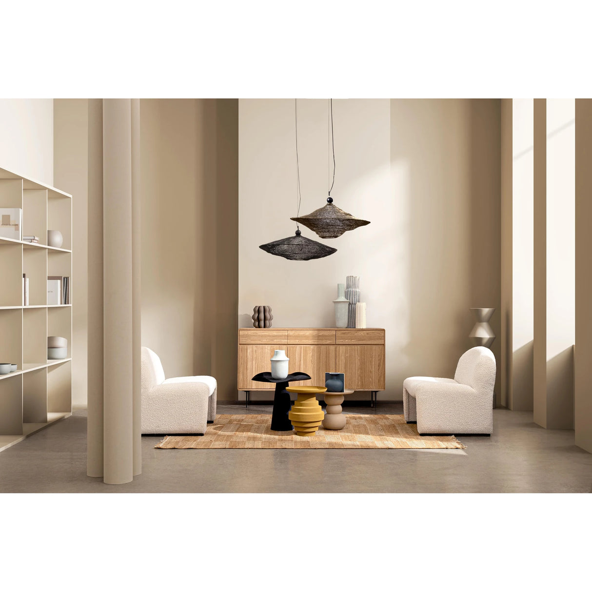 Couchtisch Beige rund 36x36 Alpa - ZEN ZONE Furniture