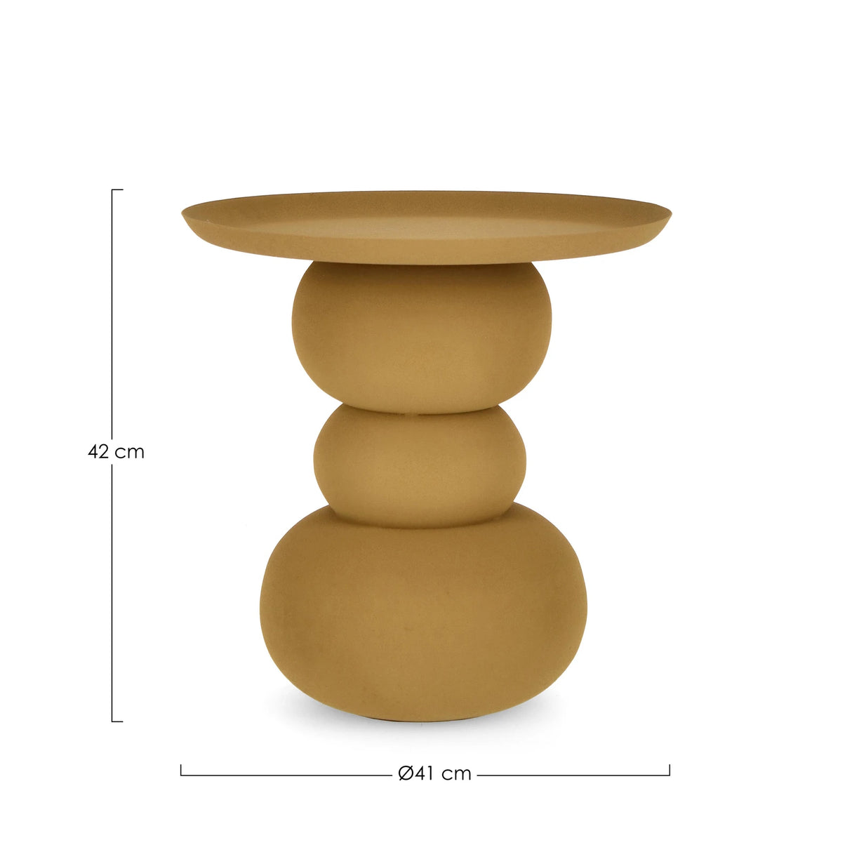 Couchtisch Senffarbig rund 41x41 Alpa - ZEN ZONE Furniture