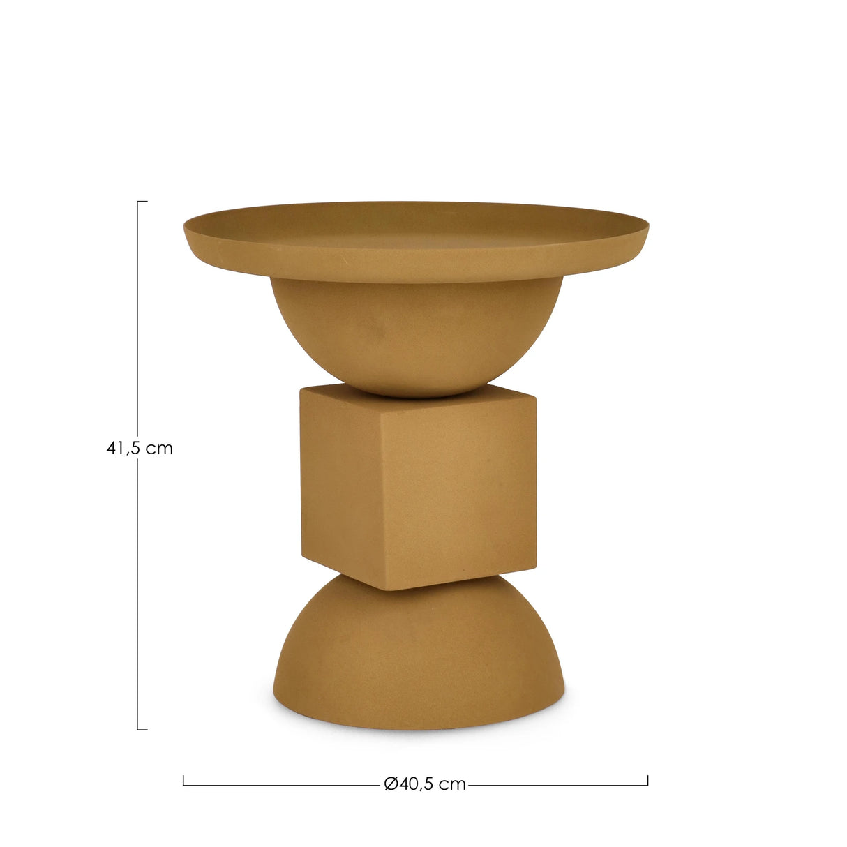 Couchtisch Senffarbig rund 40,5x40,5 Alka - ZEN ZONE Furniture