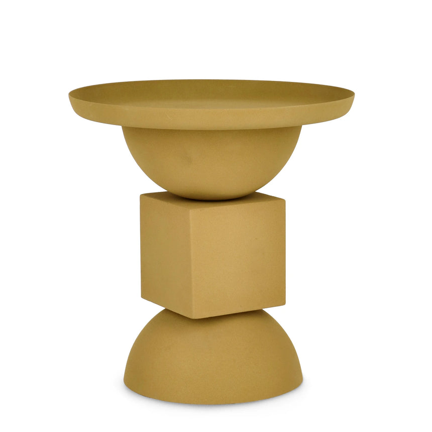 Couchtisch Senffarbig rund 40,5x40,5 Alka - ZEN ZONE Furniture