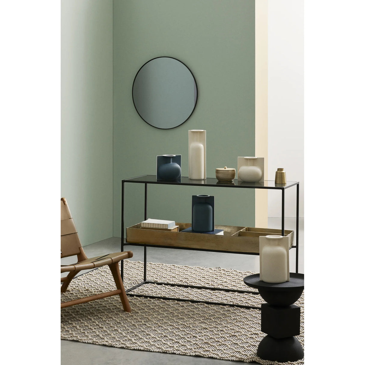 Couchtisch Schwarz rund 40,5x40,5 Alka - ZEN ZONE Furniture