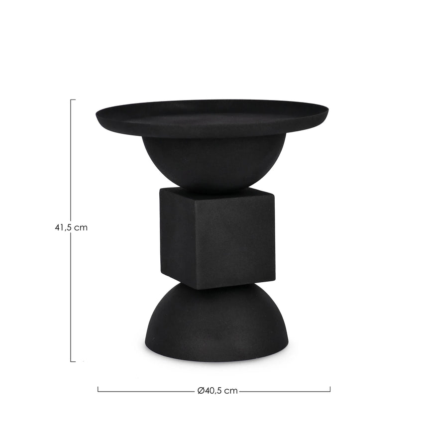 Couchtisch Schwarz rund 40,5x40,5 Alka - ZEN ZONE Furniture