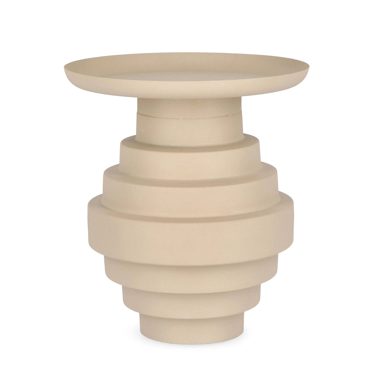 Couchtisch Beige rund 35,5x35,5 Amba - ZEN ZONE Furniture