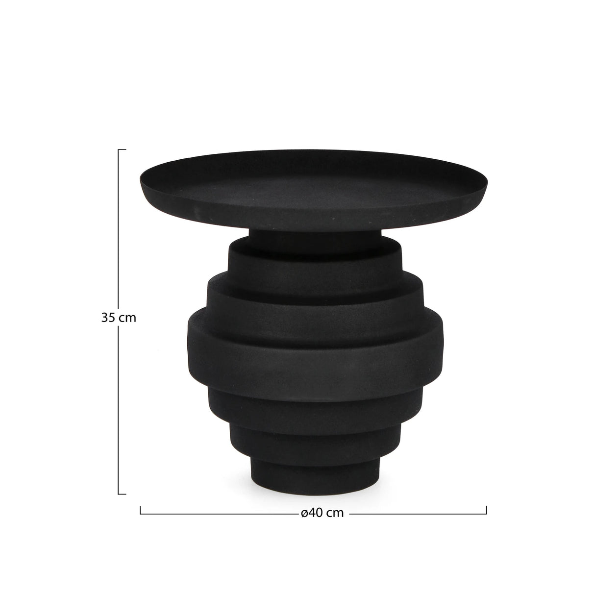 Couchtisch Schwarz rund 40x40 Amba - ZEN ZONE Furniture