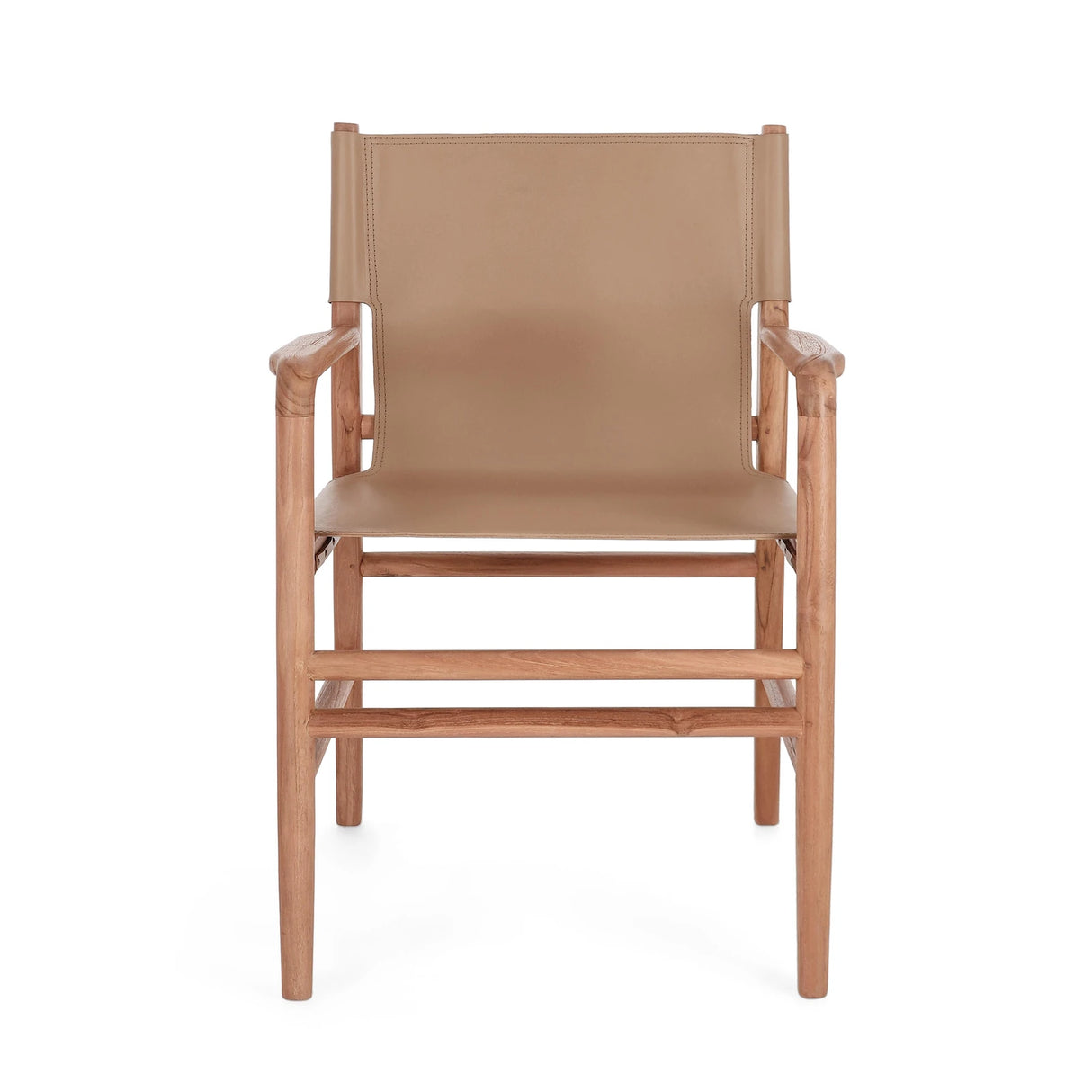 Essstuhl mit Armlehne Caroline Taupe - ZEN ZONE Furniture