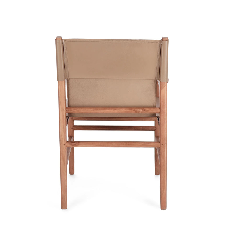 Essstuhl mit Armlehne Caroline Taupe - ZEN ZONE Furniture