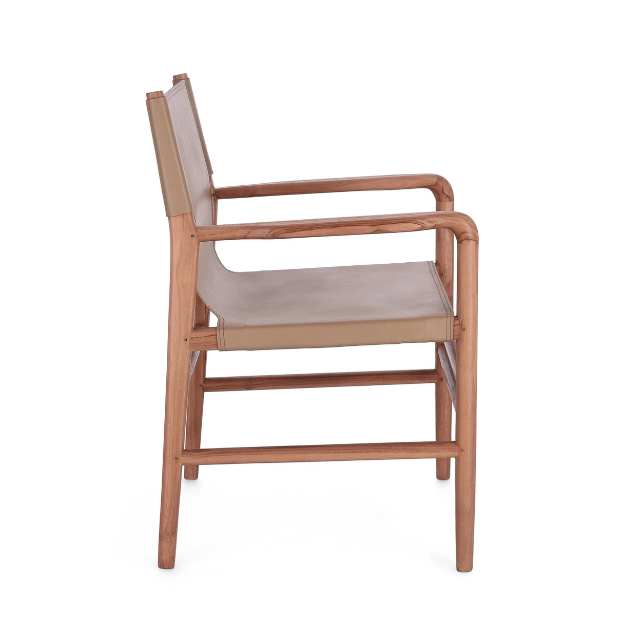 Essstuhl mit Armlehne Caroline Taupe - ZEN ZONE Furniture