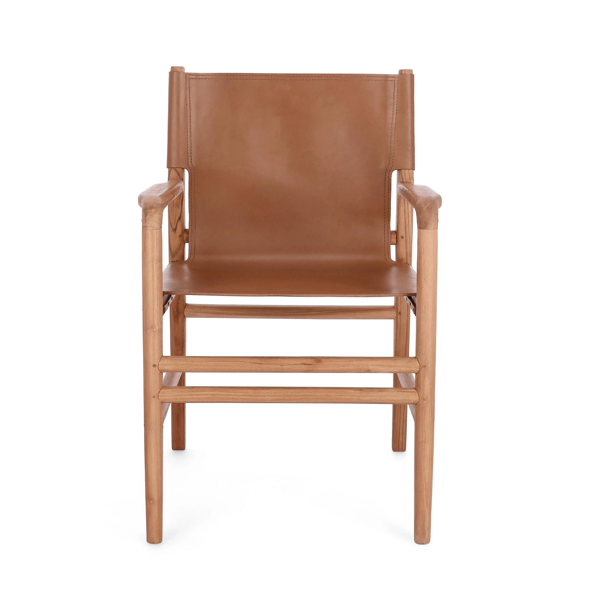 Essstuhl mit Armlehne Caroline Cognac - ZEN ZONE Furniture