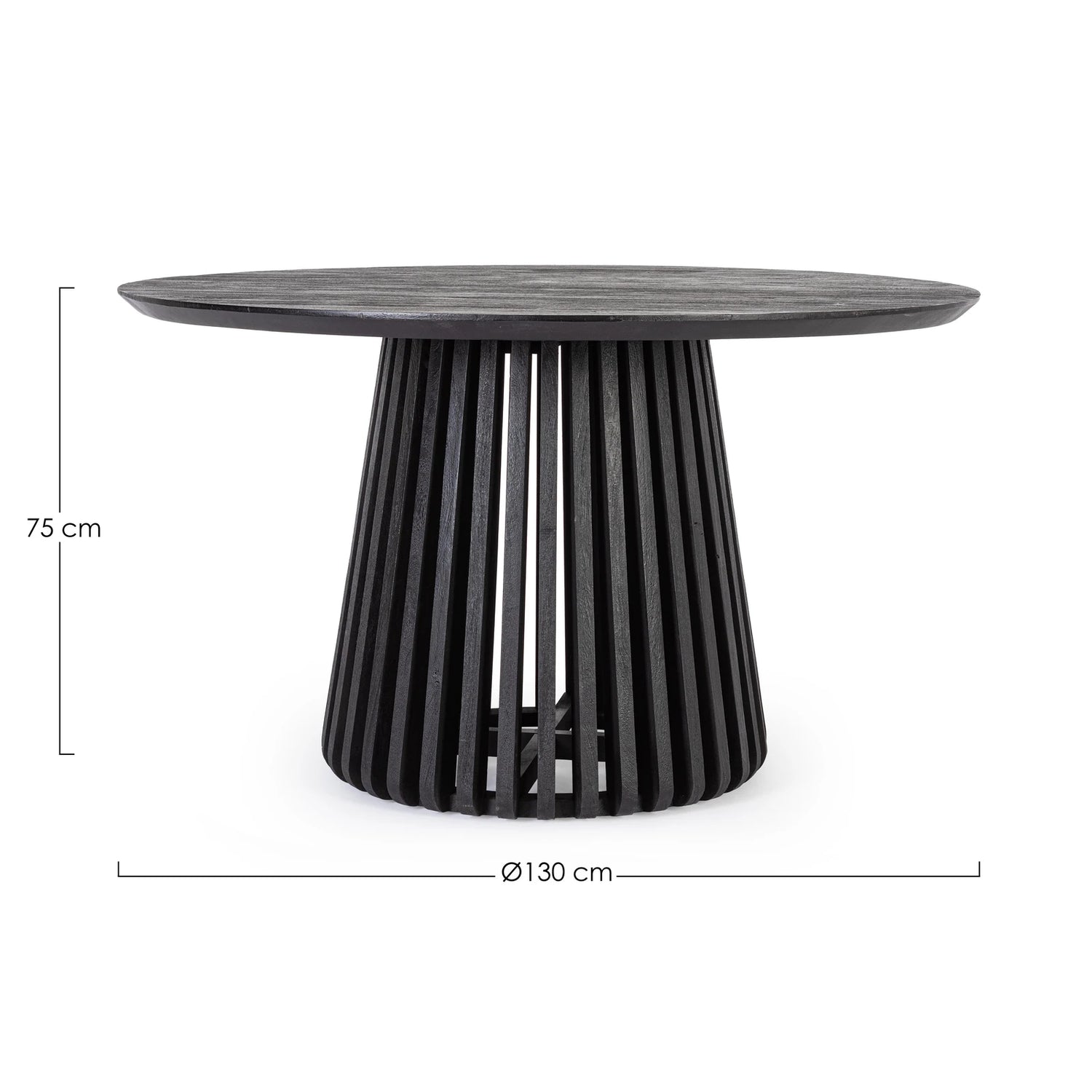 Esstisch 130cm Schwarz Odion - ZEN ZONE Furniture