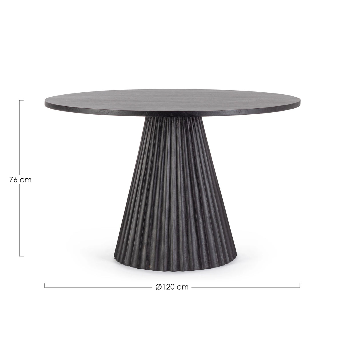Esstisch Schwarz 120cm Orissa - ZEN ZONE Furniture