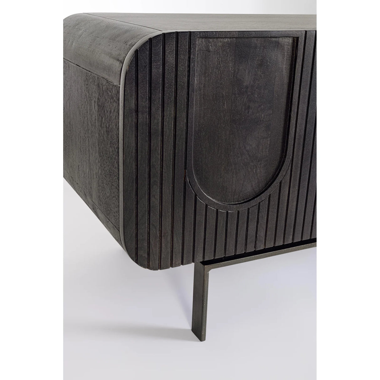 TV Sideboard mit 3 Türen und 2 Schubladen Orissa Schwarz - ZEN ZONE Furniture