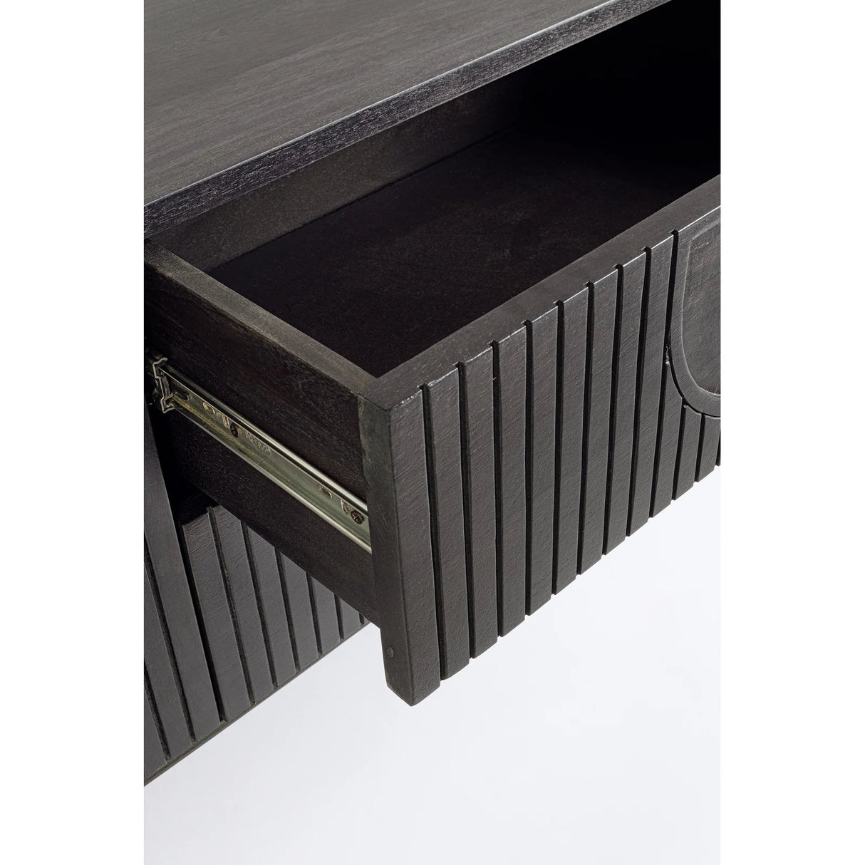 TV Sideboard mit 3 Türen und 2 Schubladen Orissa Schwarz - ZEN ZONE Furniture