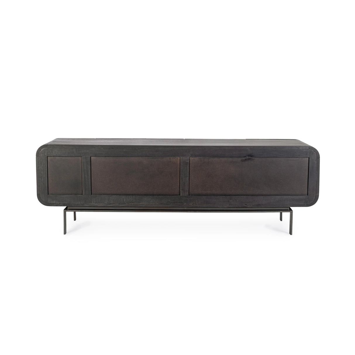 TV Sideboard mit 3 Türen und 2 Schubladen Orissa Schwarz - ZEN ZONE Furniture