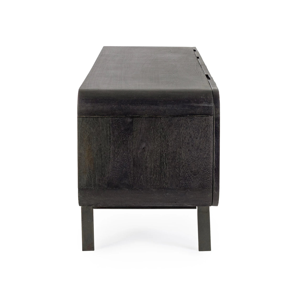 TV Sideboard mit 3 Türen und 2 Schubladen Orissa Schwarz - ZEN ZONE Furniture