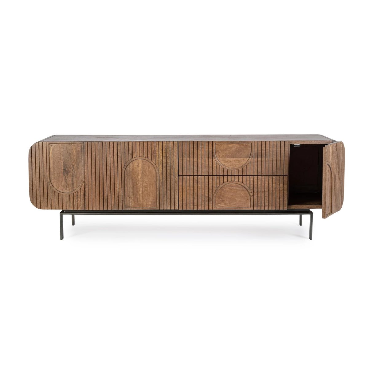 TV Sideboard mit 3 Türen und 2 Schubladen Orissa Natur - ZEN ZONE Furniture