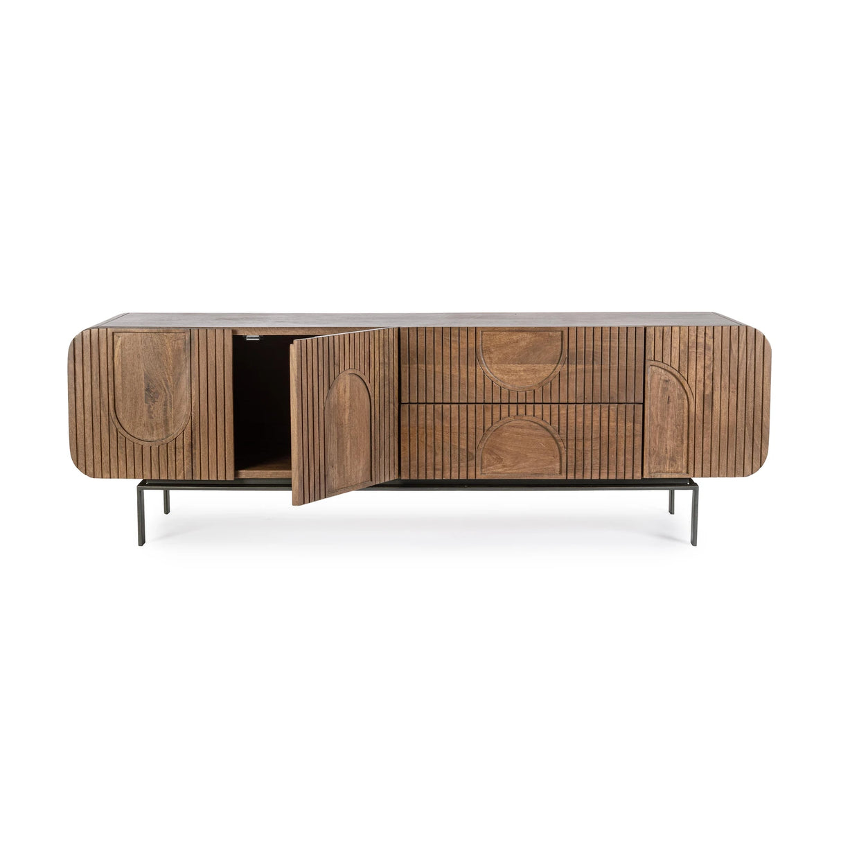 TV Sideboard mit 3 Türen und 2 Schubladen Orissa Natur - ZEN ZONE Furniture