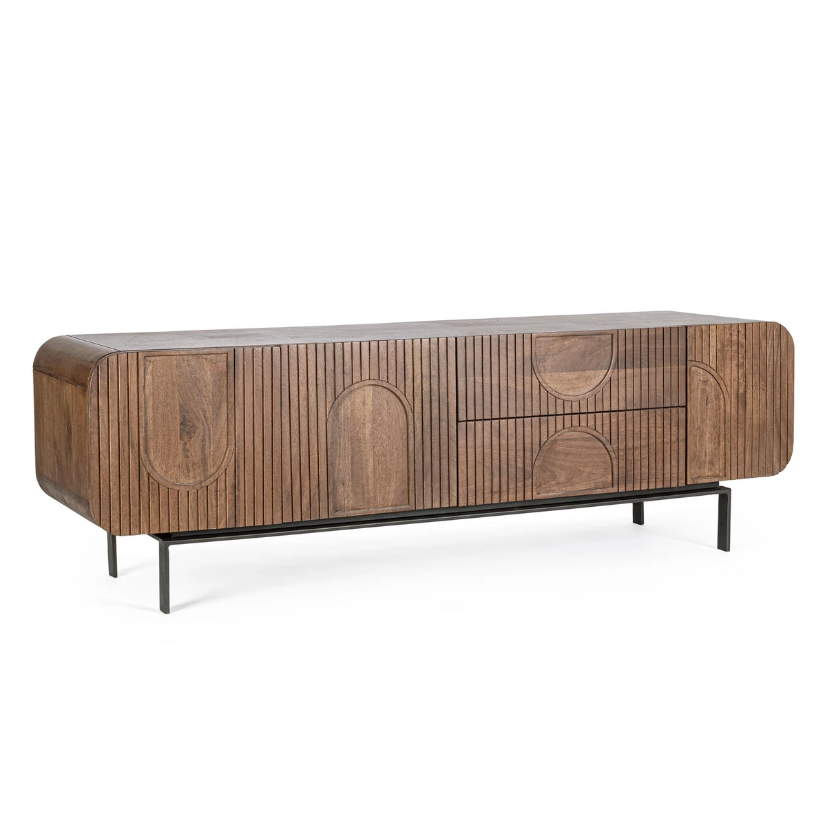 TV Sideboard mit 3 Türen und 2 Schubladen Orissa Natur - ZEN ZONE Furniture