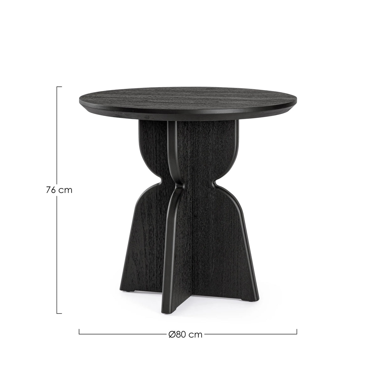 Esstisch 80cm Schwarz Empire - ZEN ZONE Furniture