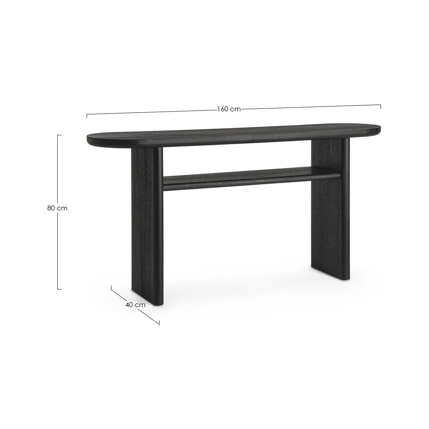 Empire Konsole Schwarz Oval - ZEN ZONE Furniture