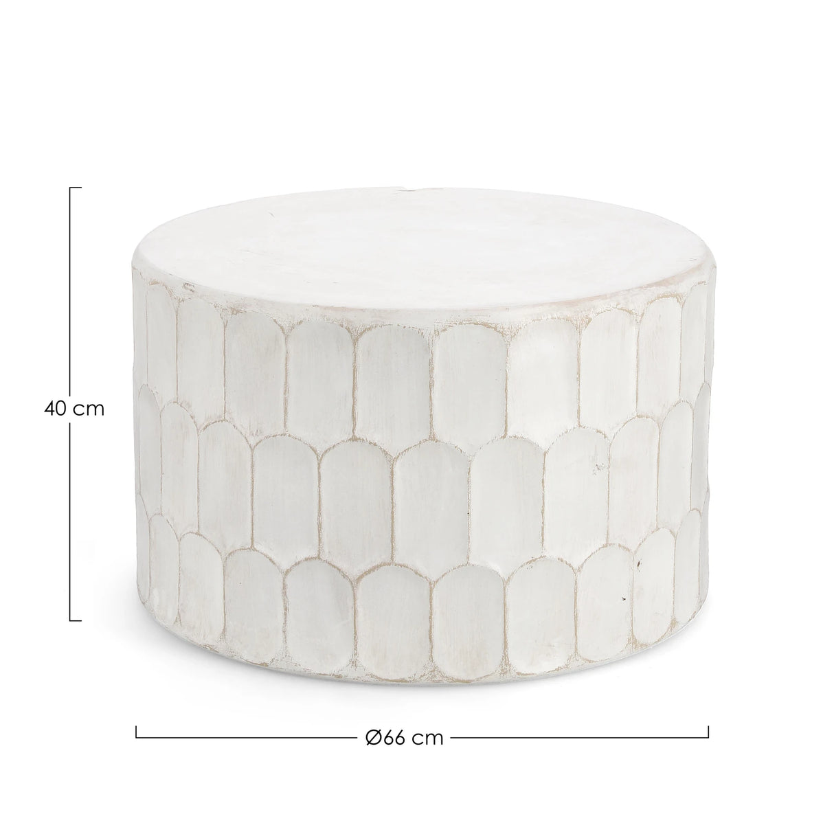 Couchtisch rund 66x66 Weiß Caesar - ZEN ZONE Furniture