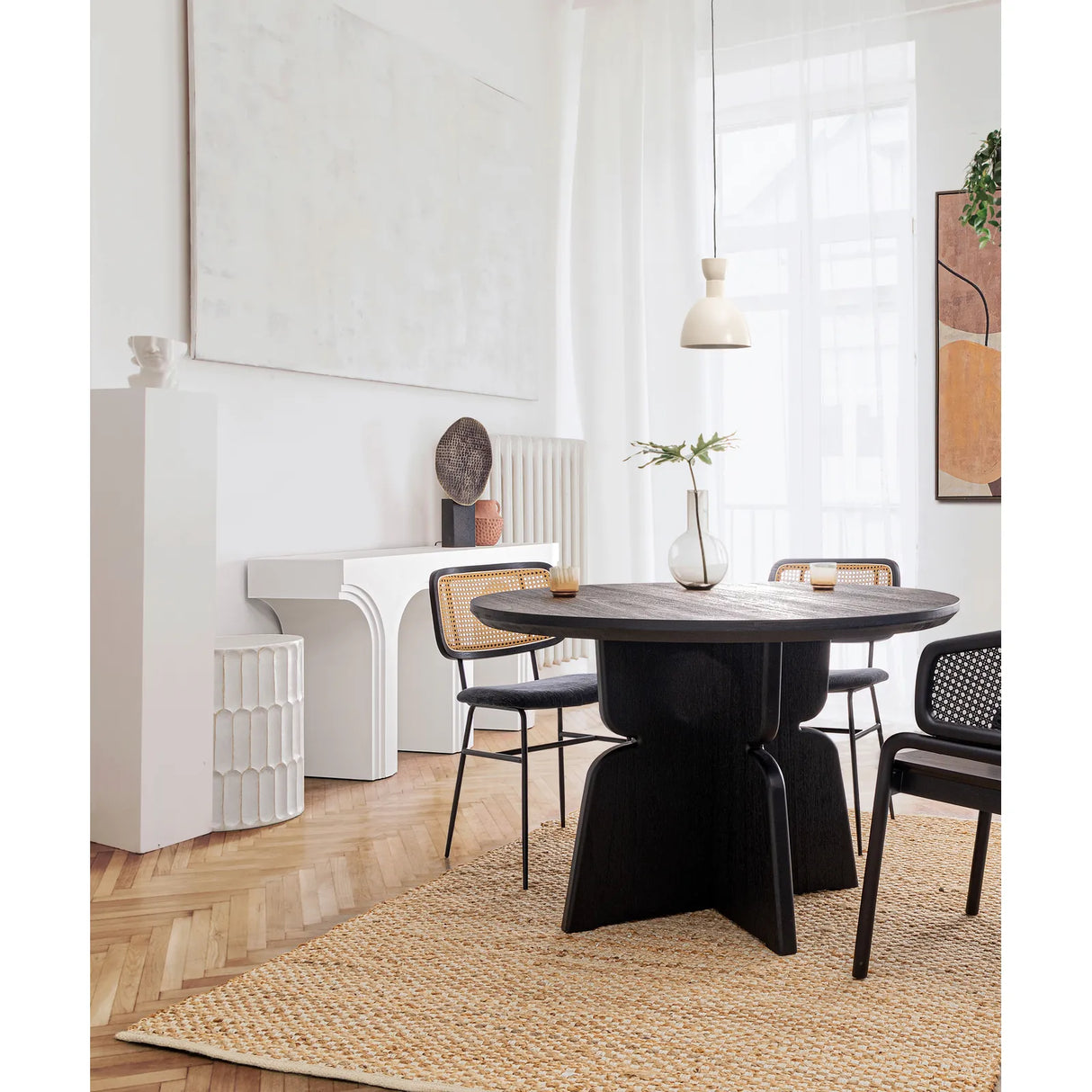 Couchtisch rund 40,5x40,5 Weiß Caesar - ZEN ZONE Furniture