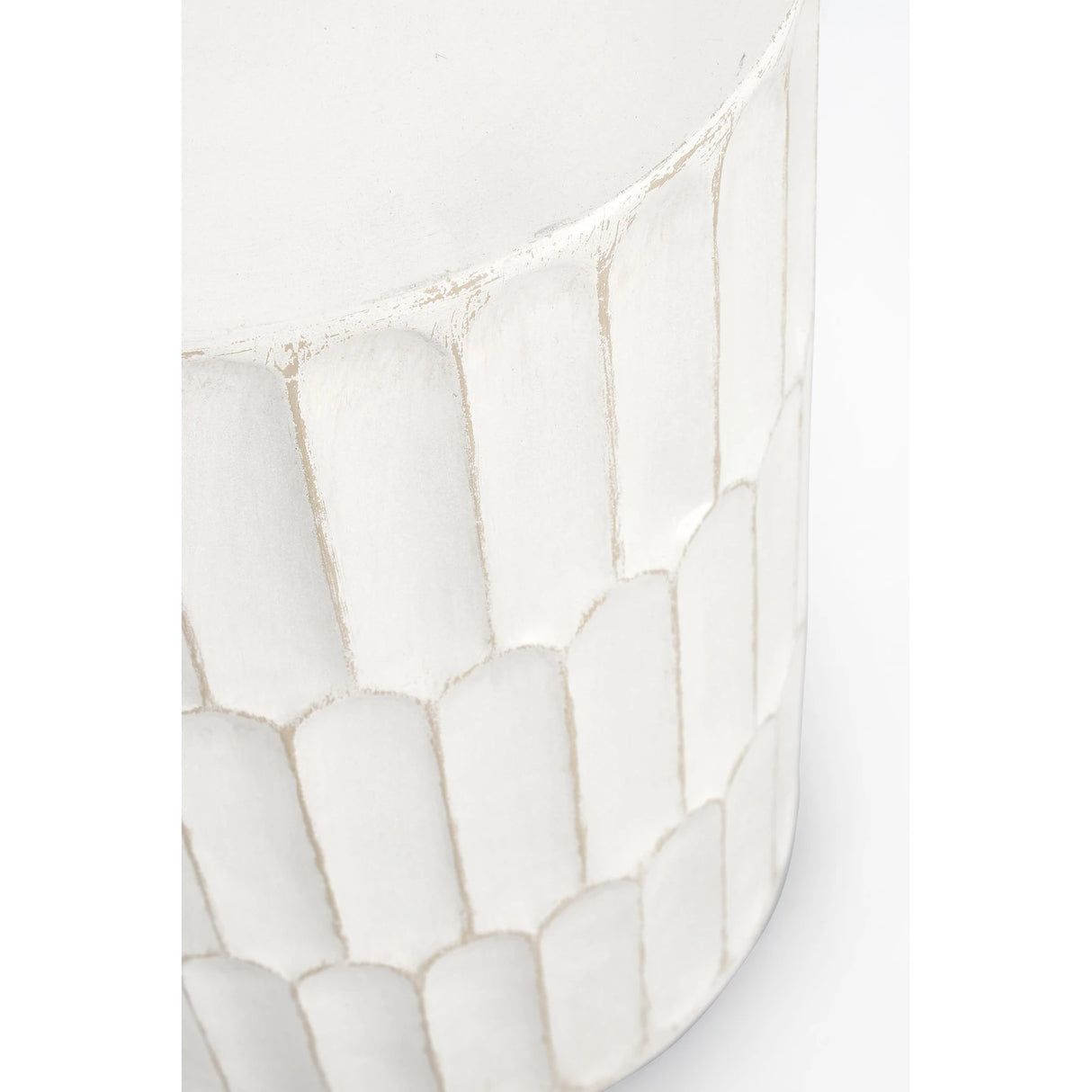 Couchtisch rund 40,5x40,5 Weiß Caesar - ZEN ZONE Furniture