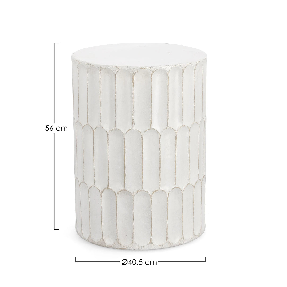 Couchtisch rund 40,5x40,5 Weiß Caesar - ZEN ZONE Furniture