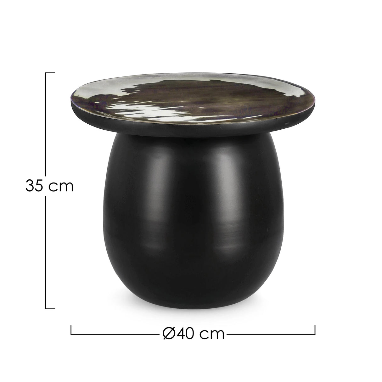 Couchtisch rund 40x40 Zainab - ZEN ZONE Furniture