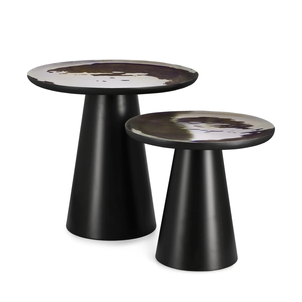 2er Set Couchtisch rund Zainab - ZEN ZONE Furniture