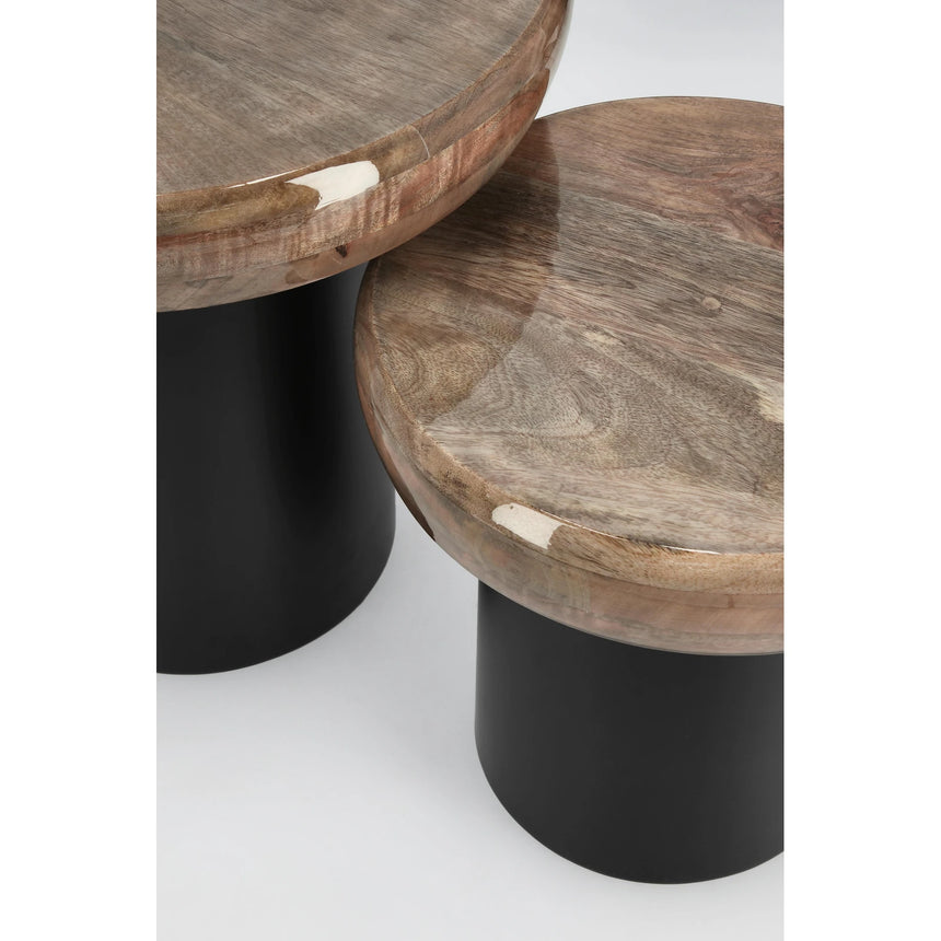 2er Set Couchtisch Talin rund - ZEN ZONE Furniture