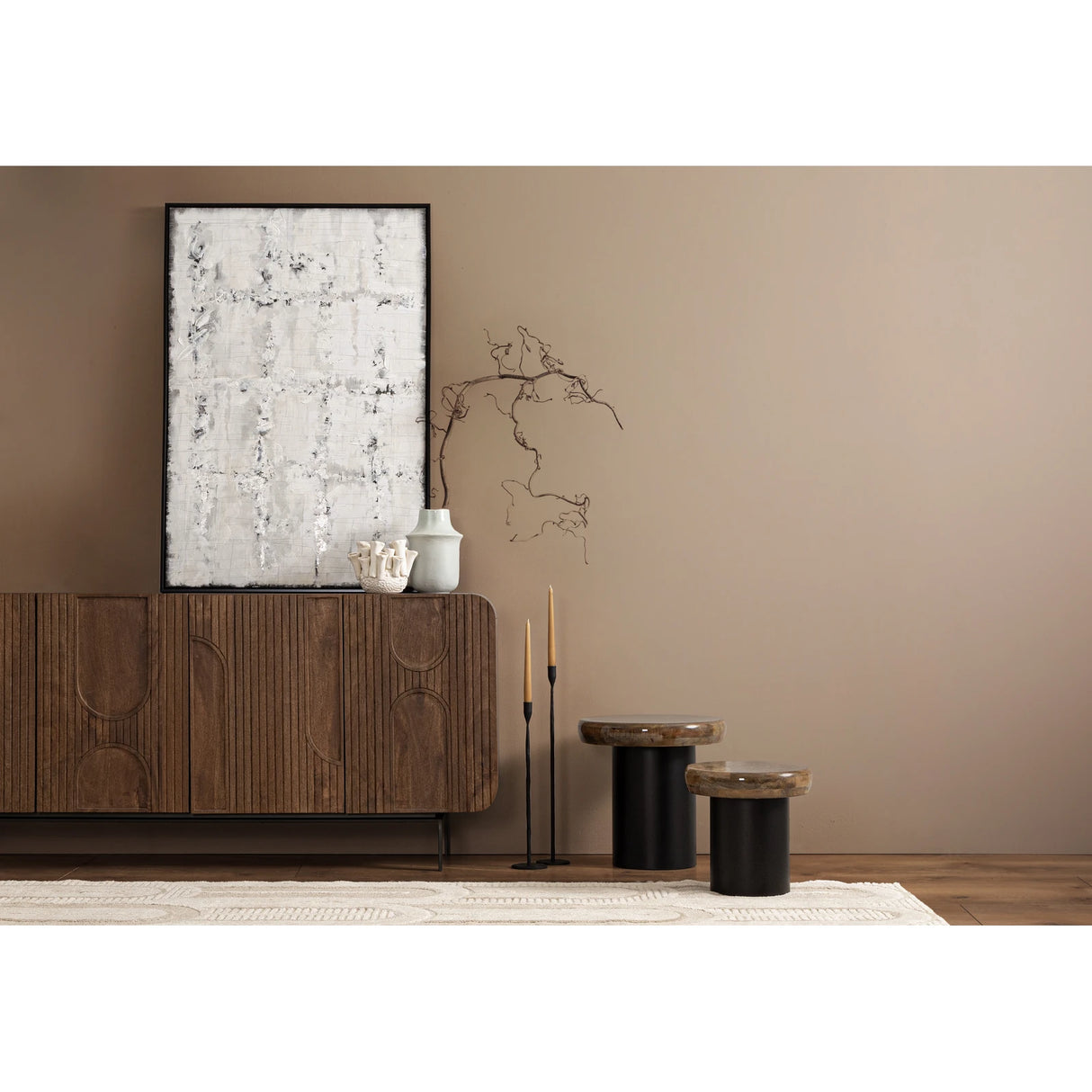 2er Set Couchtisch Talin rund - ZEN ZONE Furniture