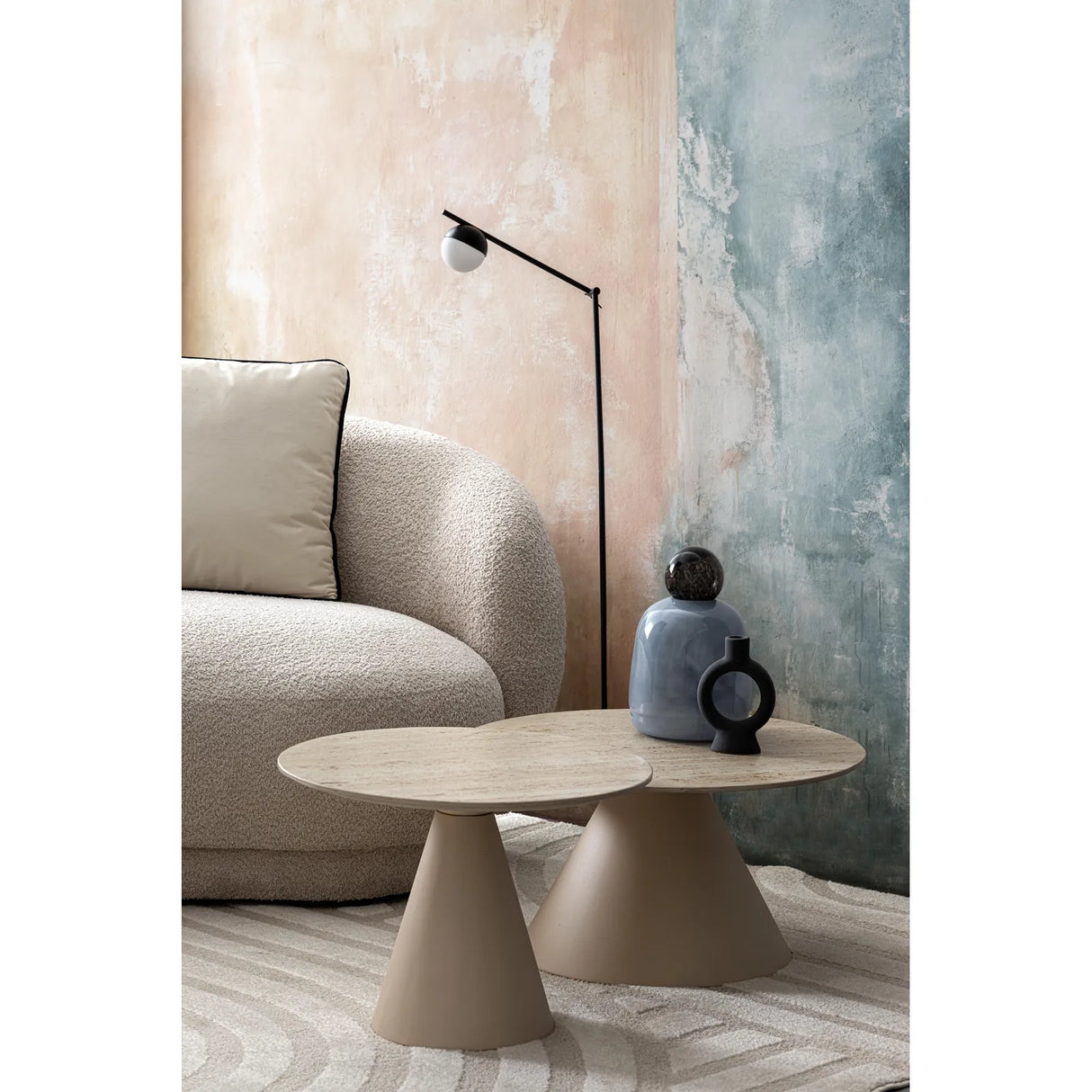 2er Set Couchtisch Hardy rund - ZEN ZONE Furniture