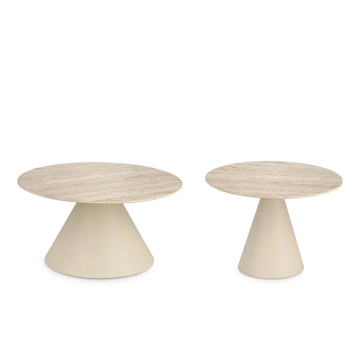 2er Set Couchtisch Hardy rund - ZEN ZONE Furniture