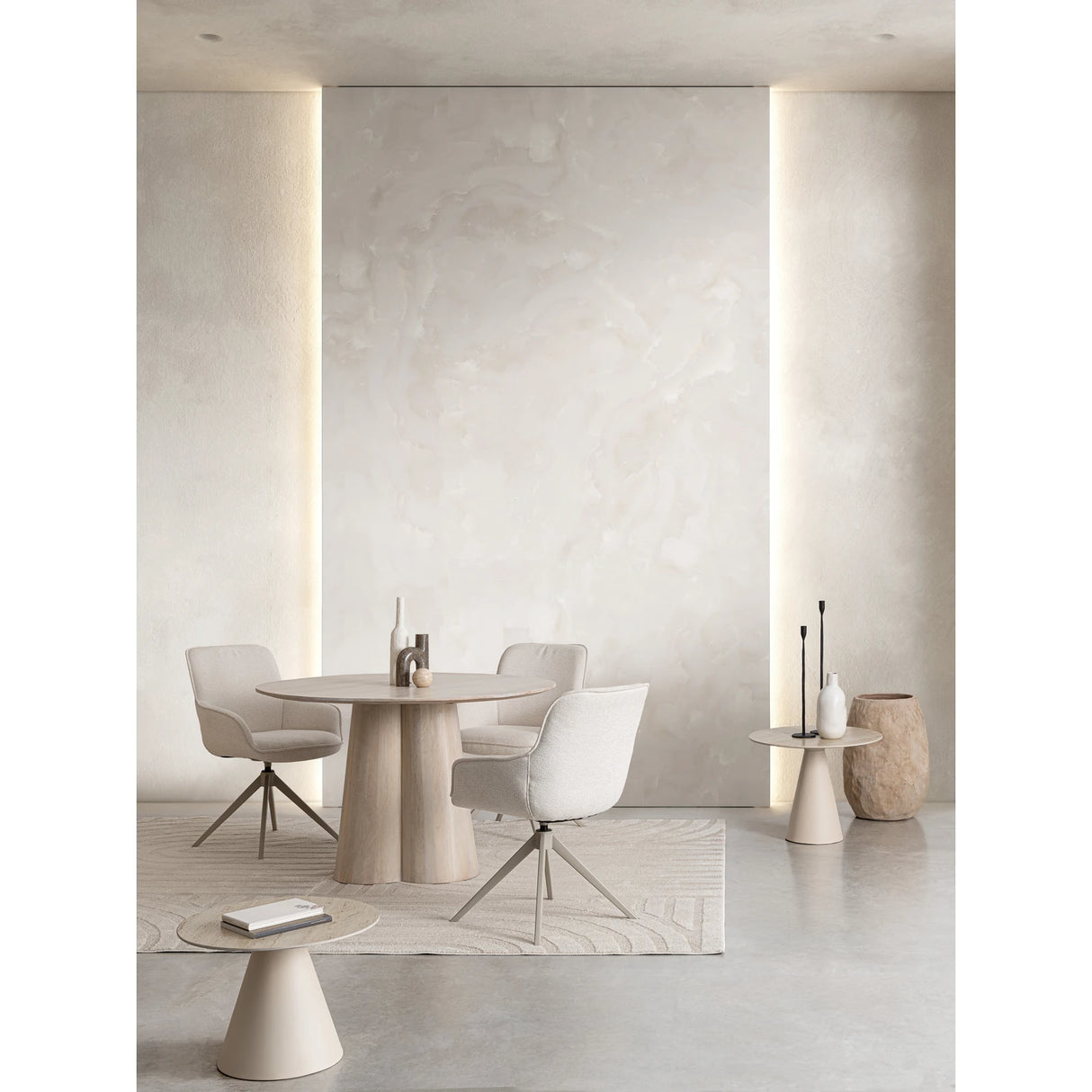 2er Set Couchtisch Hardy hoch rund - ZEN ZONE Furniture