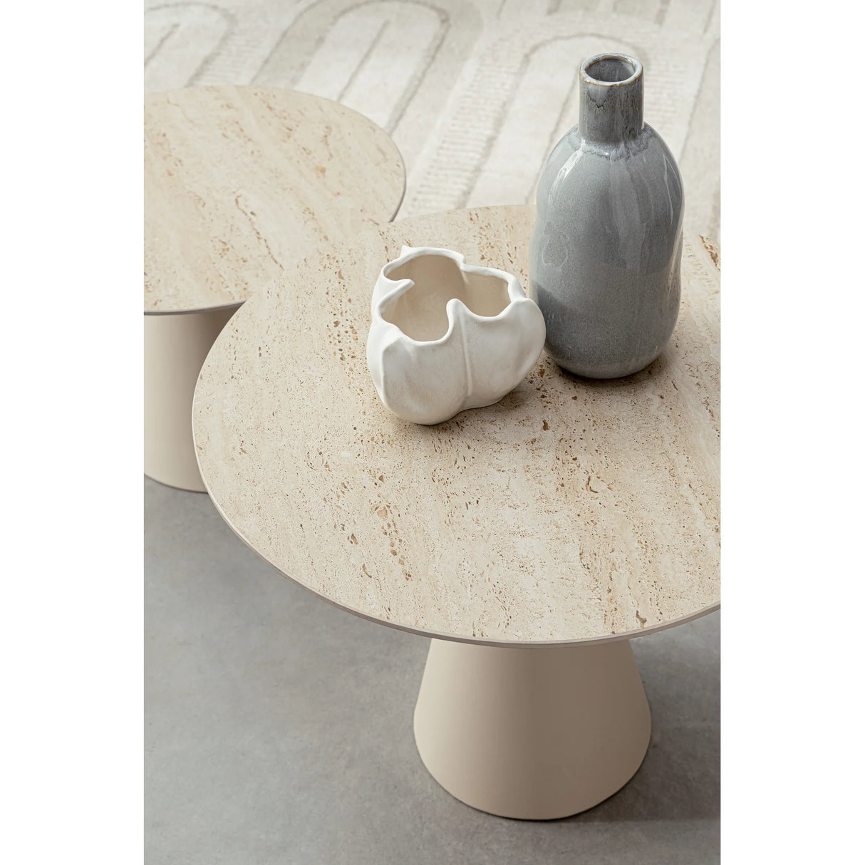 2er Set Couchtisch Hardy hoch rund - ZEN ZONE Furniture