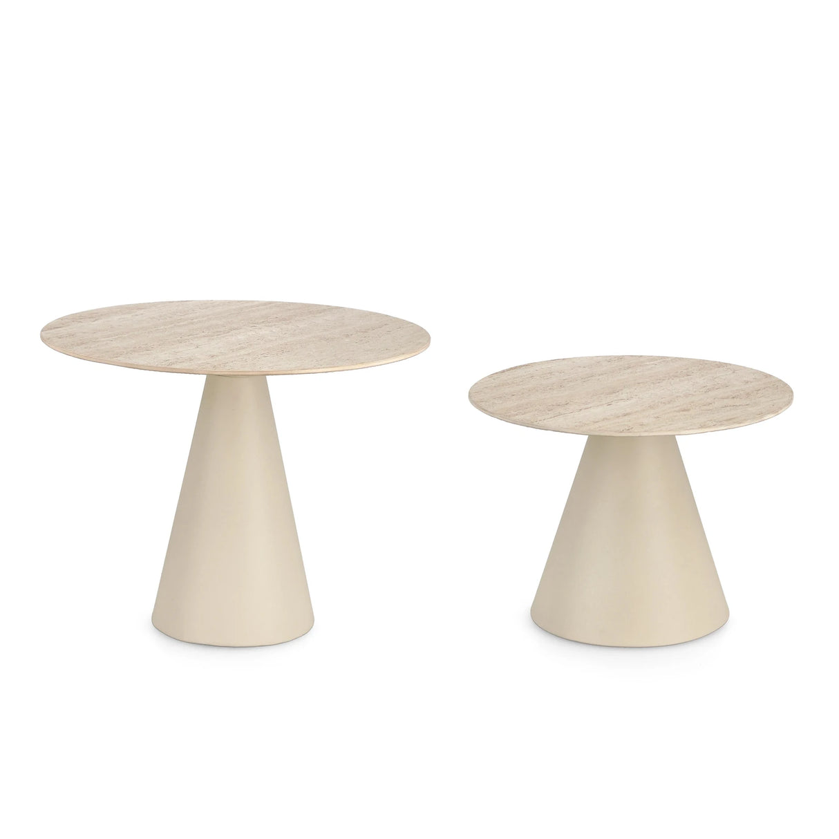 2er Set Couchtisch Hardy hoch rund - ZEN ZONE Furniture