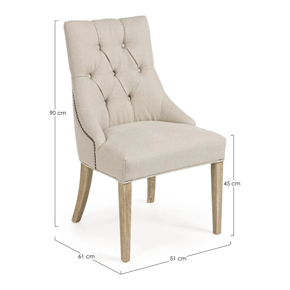 Cally Natural Stuhl mit Kissen - ZEN ZONE Furniture