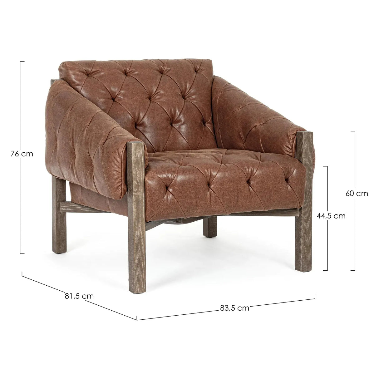 Harrison Sessel Brown Vintage - ZEN ZONE Furniture