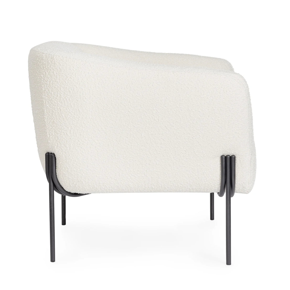 Sessel Claudine Weiß Bouclé - ZEN ZONE Furniture