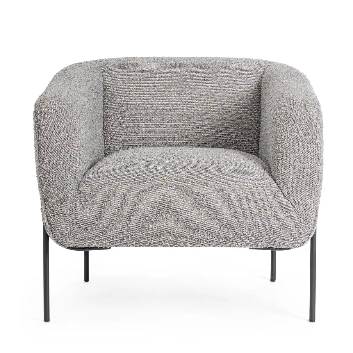 Sessel Claudine Grau Bouclé - ZEN ZONE Furniture