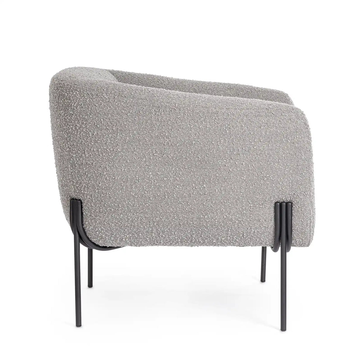 Sessel Claudine Grau Bouclé - ZEN ZONE Furniture