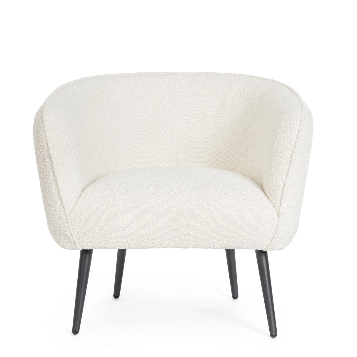 Sessel Avril Weiß Bouclé - ZEN ZONE Furniture