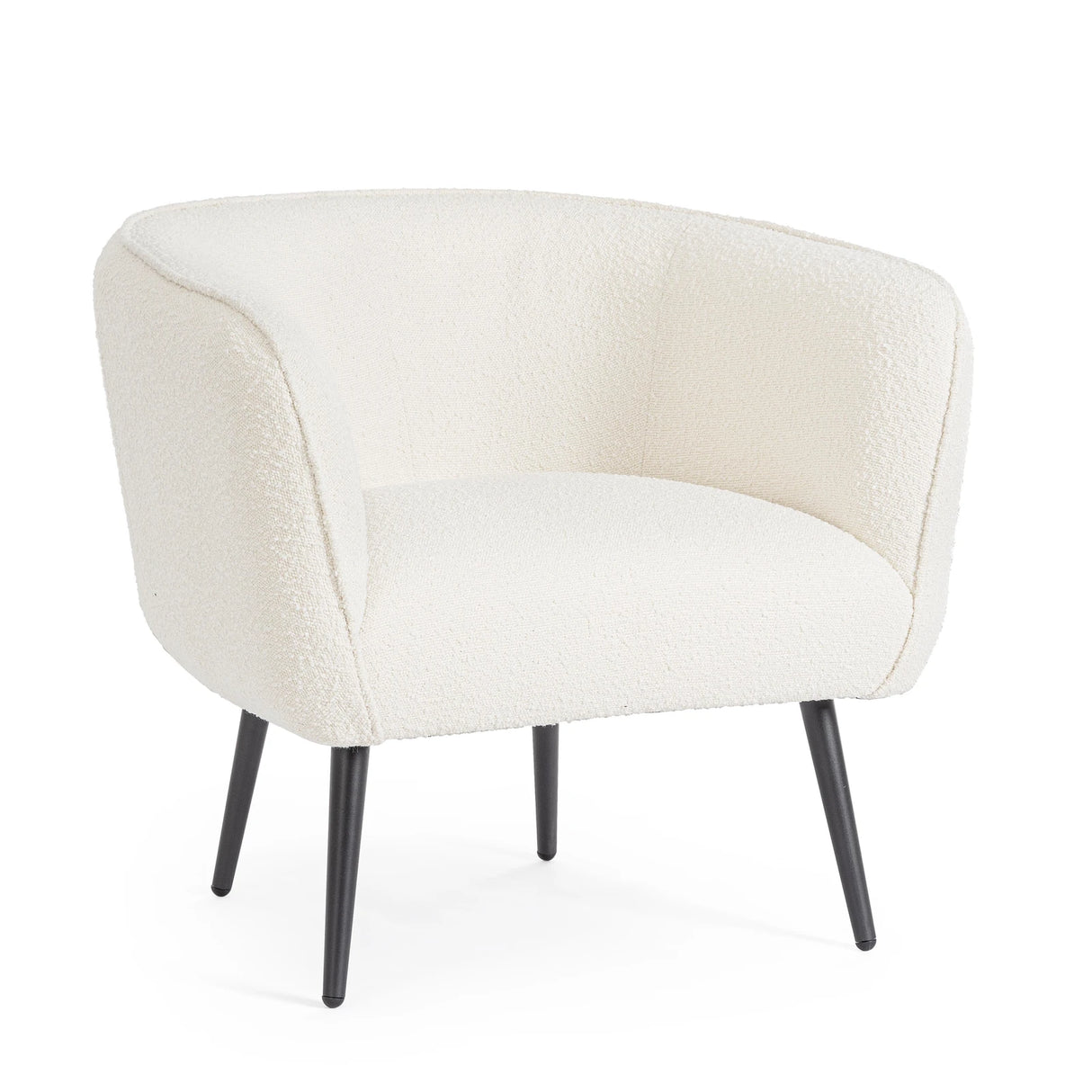 Sessel Avril Weiß Bouclé - ZEN ZONE Furniture