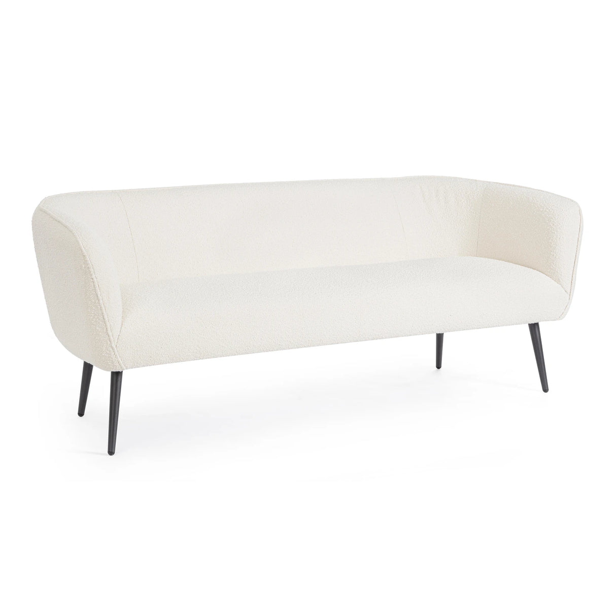 Sofa 3-Sitzer Avril Weiß Bouclé - ZEN ZONE Furniture