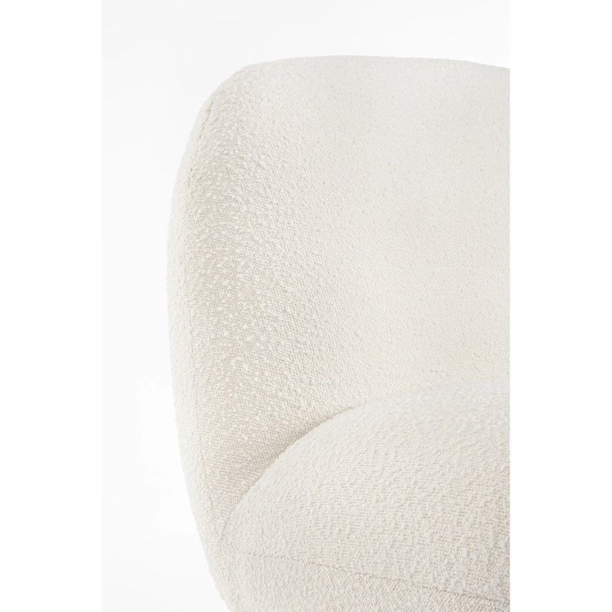 Drehsessel Margot Weiß Bouclé - ZEN ZONE Furniture