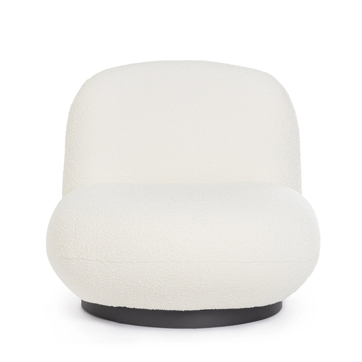 Drehsessel Margot Weiß Bouclé - ZEN ZONE Furniture