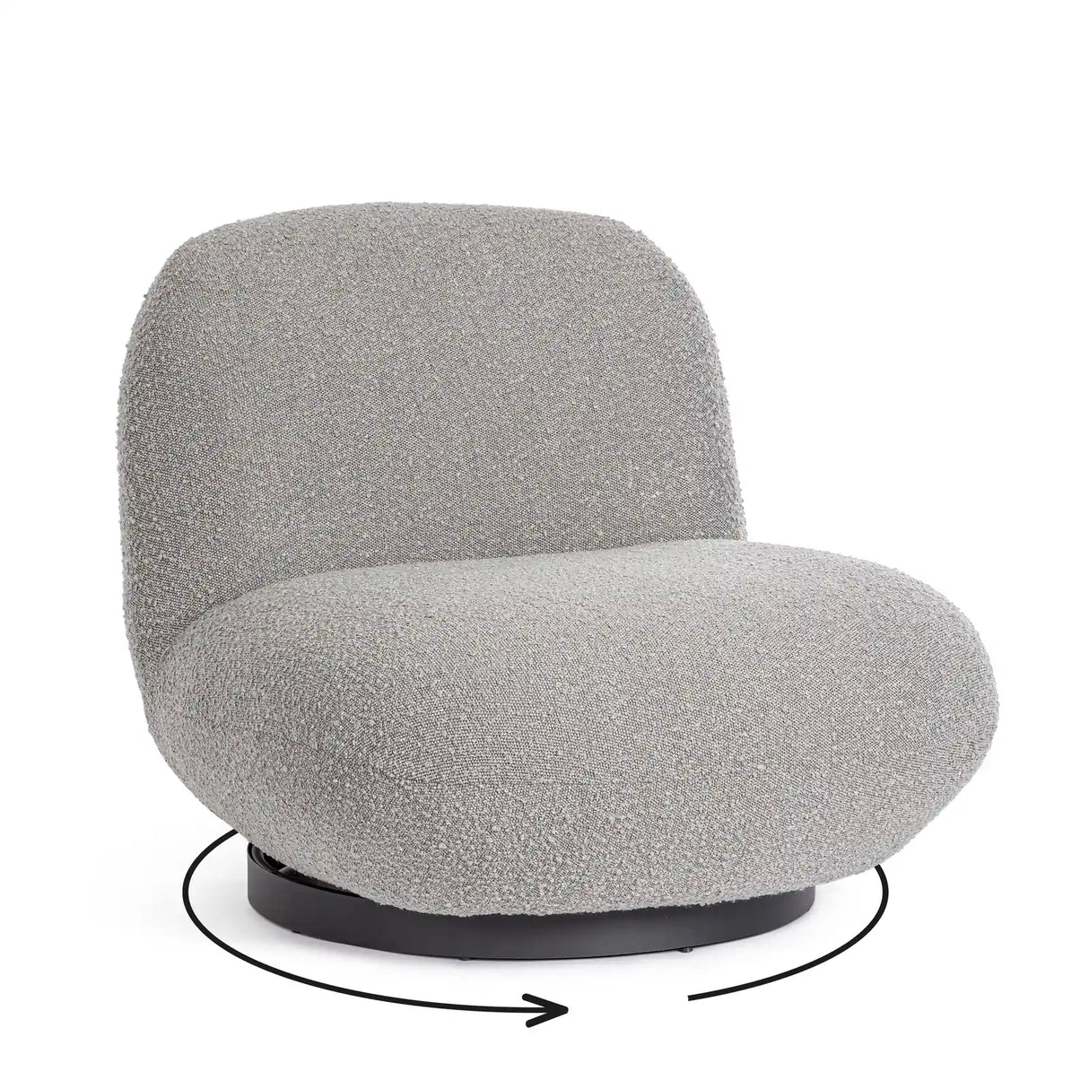 Drehsessel Margot Grau Bouclé - ZEN ZONE Furniture