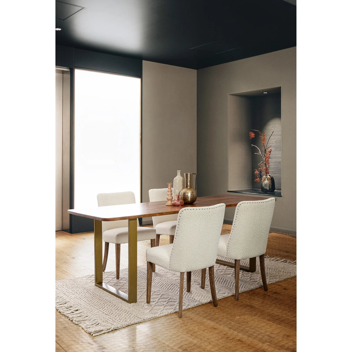 Essstuhl Beatriz Naturfarbe Boucle - ZEN ZONE Furniture