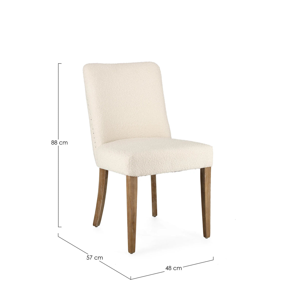 Essstuhl Beatriz Naturfarbe Boucle - ZEN ZONE Furniture