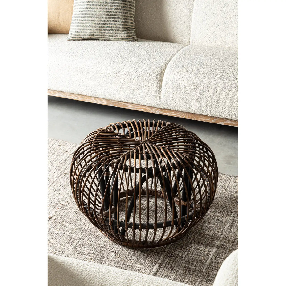 Sofa 3-Sitzer Detroit Naturfarbe Bouclé - ZEN ZONE Furniture